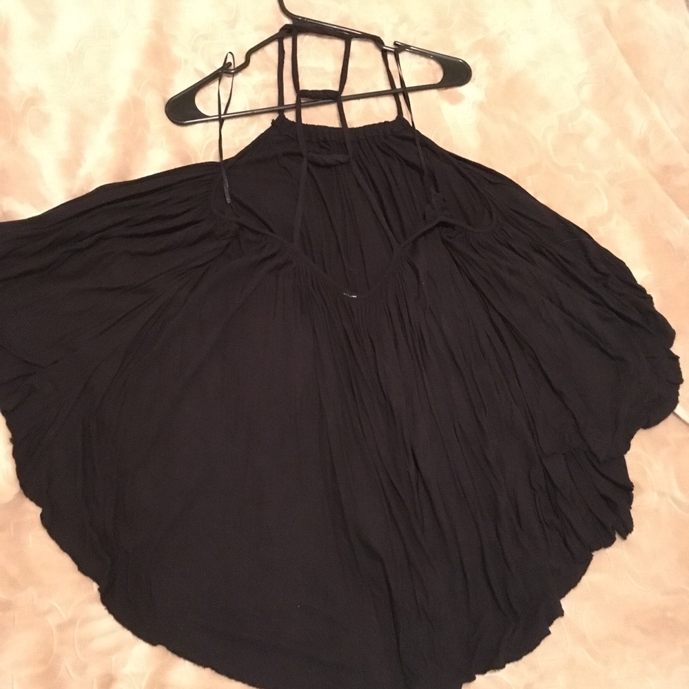RARE FREE PEOPLE Halter Ladder Style Back Hi Low Tulip Swing Tank - Picture 4 of 8